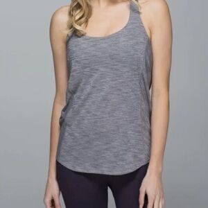 Lululemon Wild Tank Heathered grey Black size 2